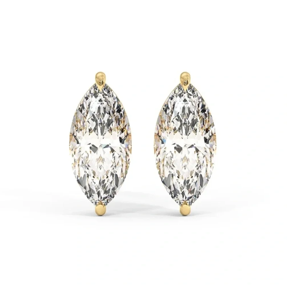 Sterling Forever Earrings with Marquise Cut Cubic Zirconia. Brand new!